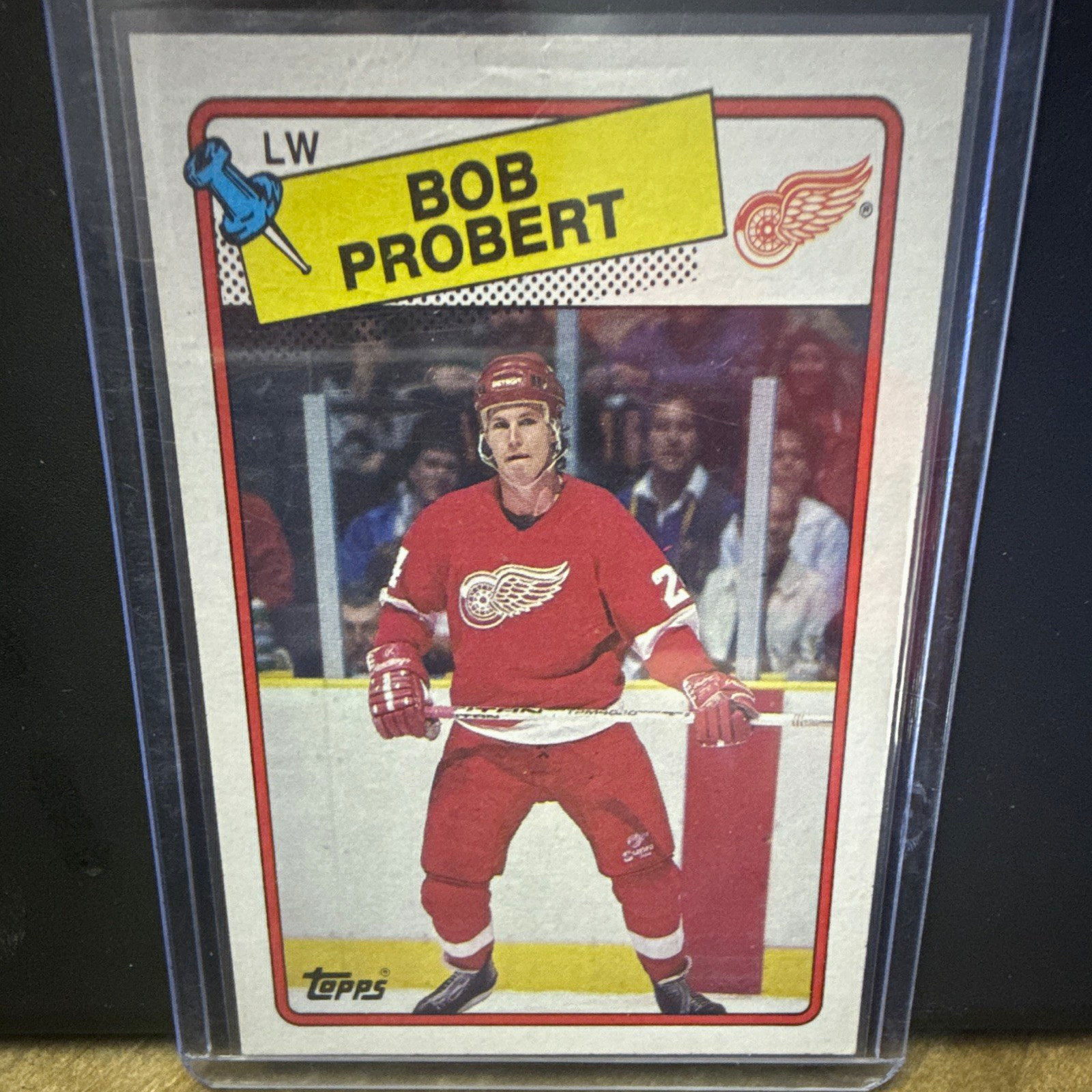 Topps 1988-89 Bob Probert #181 RC Rookie Base Detroit Red Wings