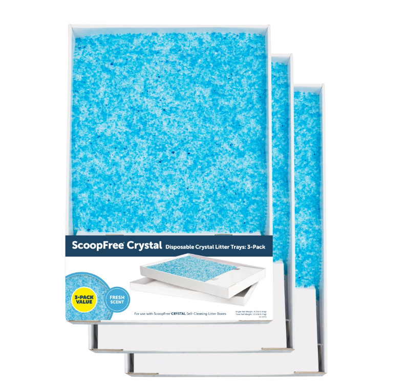 PetSafe ScoopFree Crystal Litter Tray Refill 3 Pack Fresh Scent Leak Protection