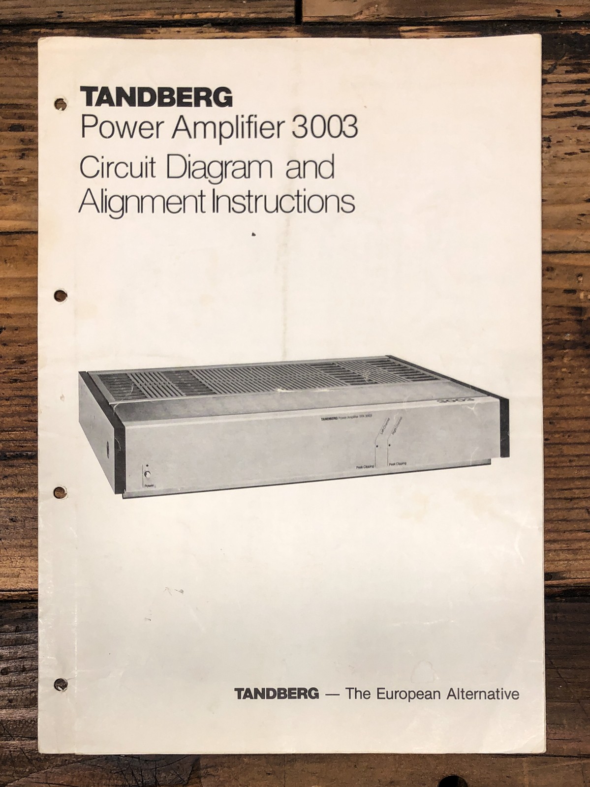 Tandberg Model 3003 Amplifier Circuit Diagrams & Alignment Manual *Original*