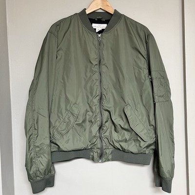 H&M Divided Olive Green Oversized Bomber Jacket Men's Size XL