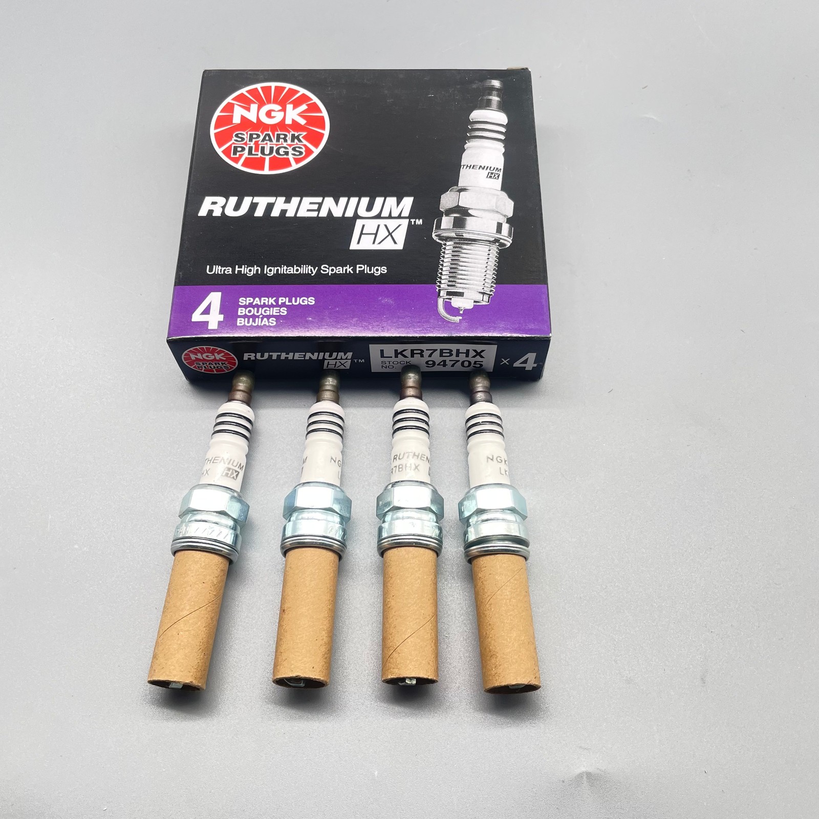 NEW NGK RUTHENIUM HX Spark Plugs LKR7BHX 94705 Set of 4