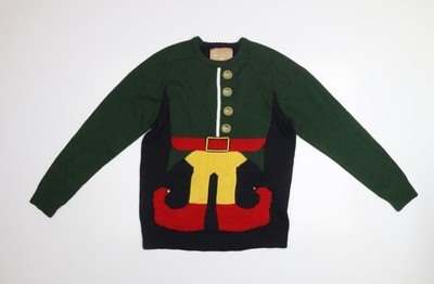 Cedarwood State Herren Pullover Mehrfarbig Weihnachten Elfe Größe M