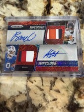 2025 Panini Prizm Fotl Rome Odunze Keon Coleman dual Patch Auto red shimmer /35
