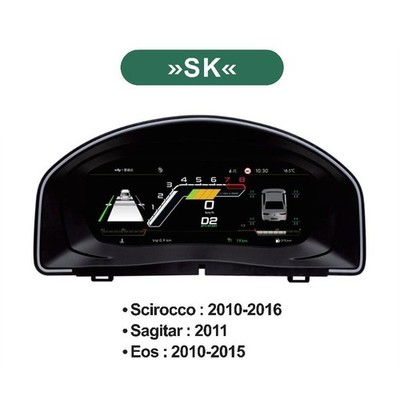 10.25'' For VW Scirocco 2010-16/Eos 2010-15 LCD Digital Gauge Cluster Instrument