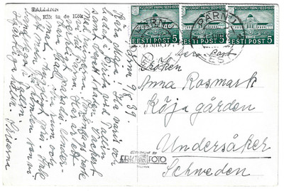 Estland, Kik in de Kok Tallinn, Foto Postkarte, gelaufen ParnuAusgabe 11.8. 1939