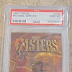 Topps Finest 1997-98 Rare Gold Masters Michael Jordan #154 PSA 10 Chicago Bulls