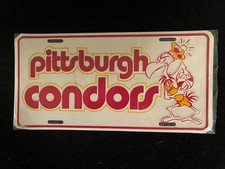 Vintage ABA Pittsburg Condors Metal Basketball License Plate