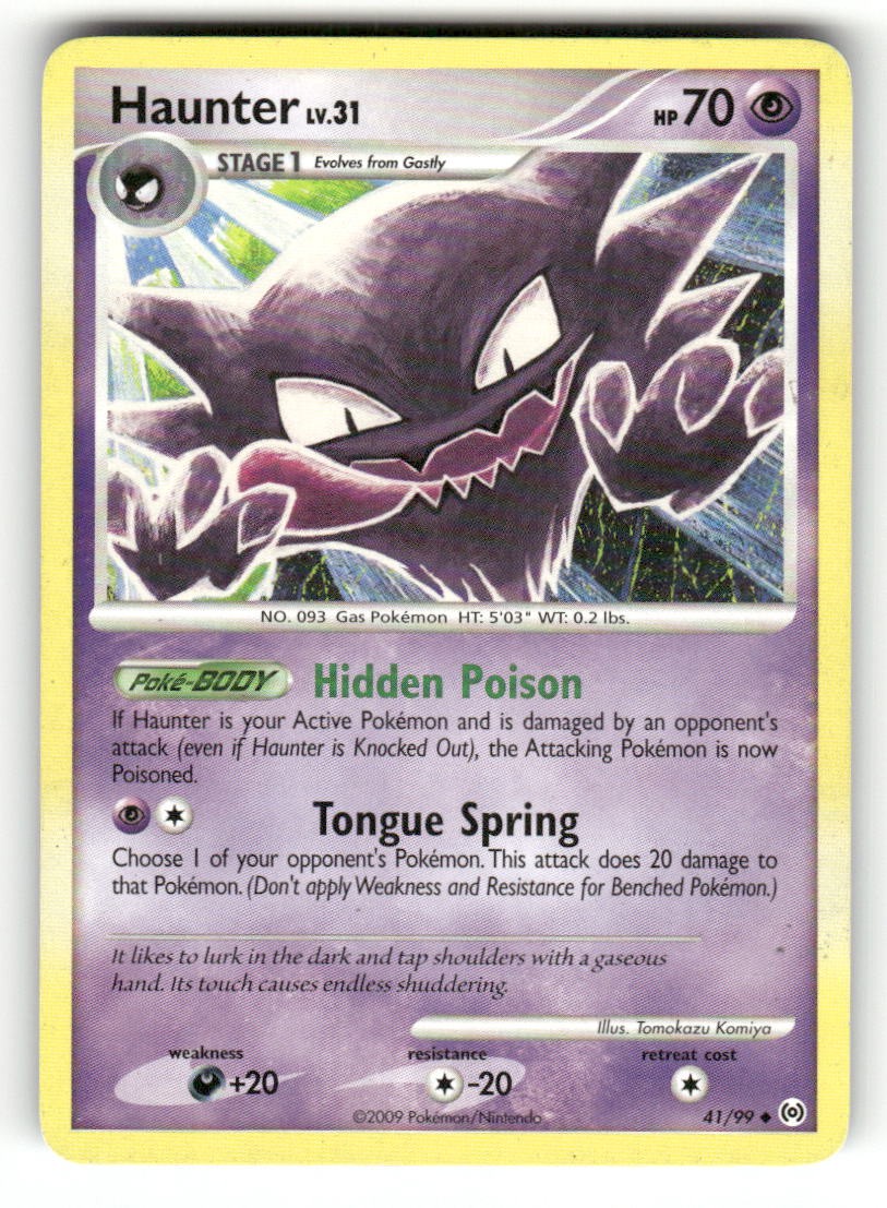 Haunter 41/99 Uncommon Arceus Pokemon Moderately Played