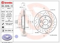 Pack Von 2 - Bremsscheibe 09.C249.1X Brembo FüR Hyundai KIA