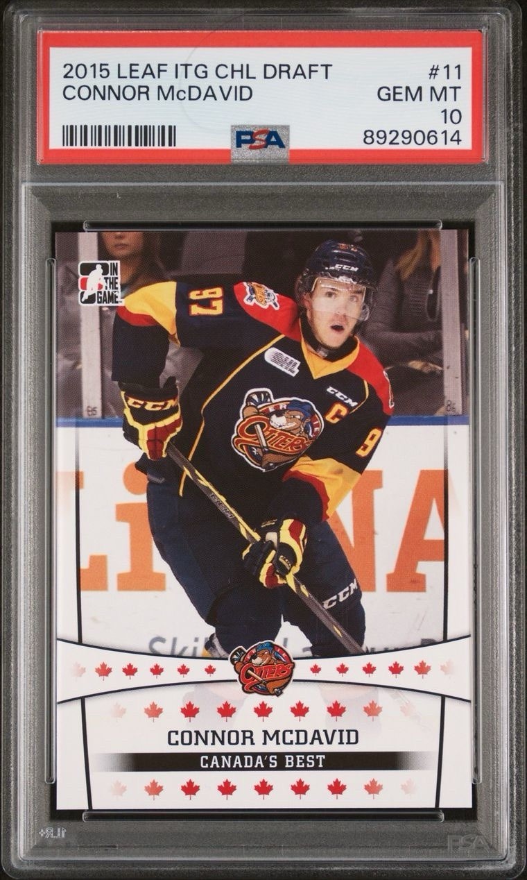 Connor Mcdavid 2014 Leaf ITG CHL Top Prospects Canada's Best #11 RC PSA 10 view 1