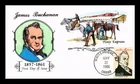DR JIM STAMPS US COVER PRESIDENT JAMES BUCHANAN FDC COLLINS HAND PAINTED