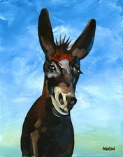 Atherton 11x14 Original Expressionism Acrylic Painting "Clyde" hand signed