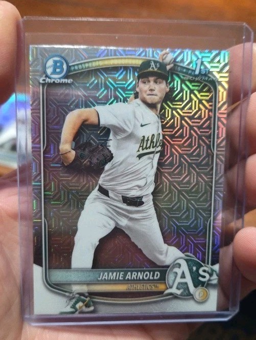 2025 Bowman Draft Chrome Jamie Arnold 1st Bowman Mojo #BDC-30 Oakland Athletics