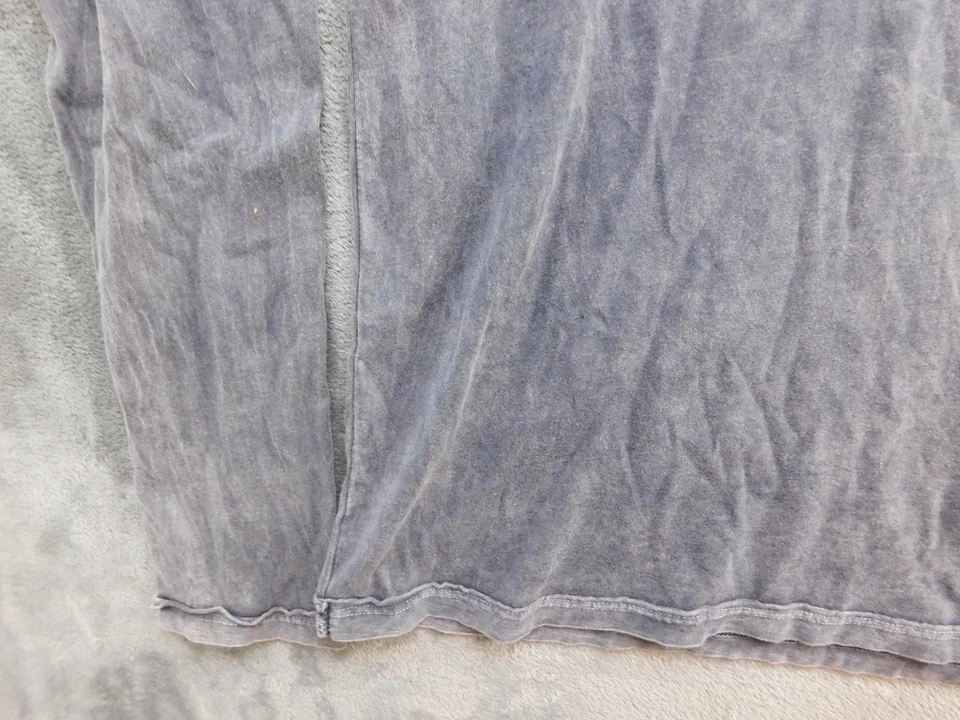 Division E Shirt Mens XL Blue Long Sleeve Vintage Wash Graphic Made USA Cotton - Image 4 of 4