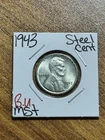 1943 P Steel Cent WWII Wartime Penny BU Brilliant Uncirculated MS+ Coin (14454)