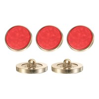 "5 StüCk Runde KnöPfe 25Mm/1\" Dekorative Resin-KnöPfe Rot"