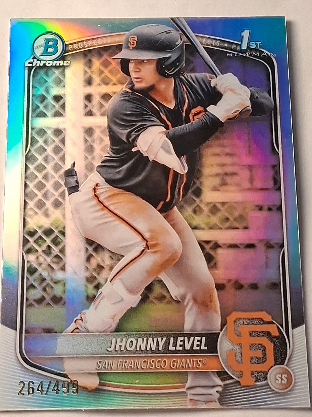 2025 Bowman - Chrome Prospects Jhonny Level #BCP-147 Refractor /499 (RC)
