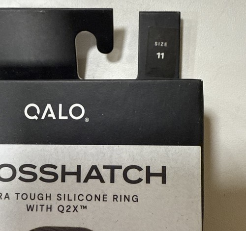 QALO Uomo Crosshatch Silicone Taglia 11-Grigio Scuro-Nuovo - Foto 2 di 7
