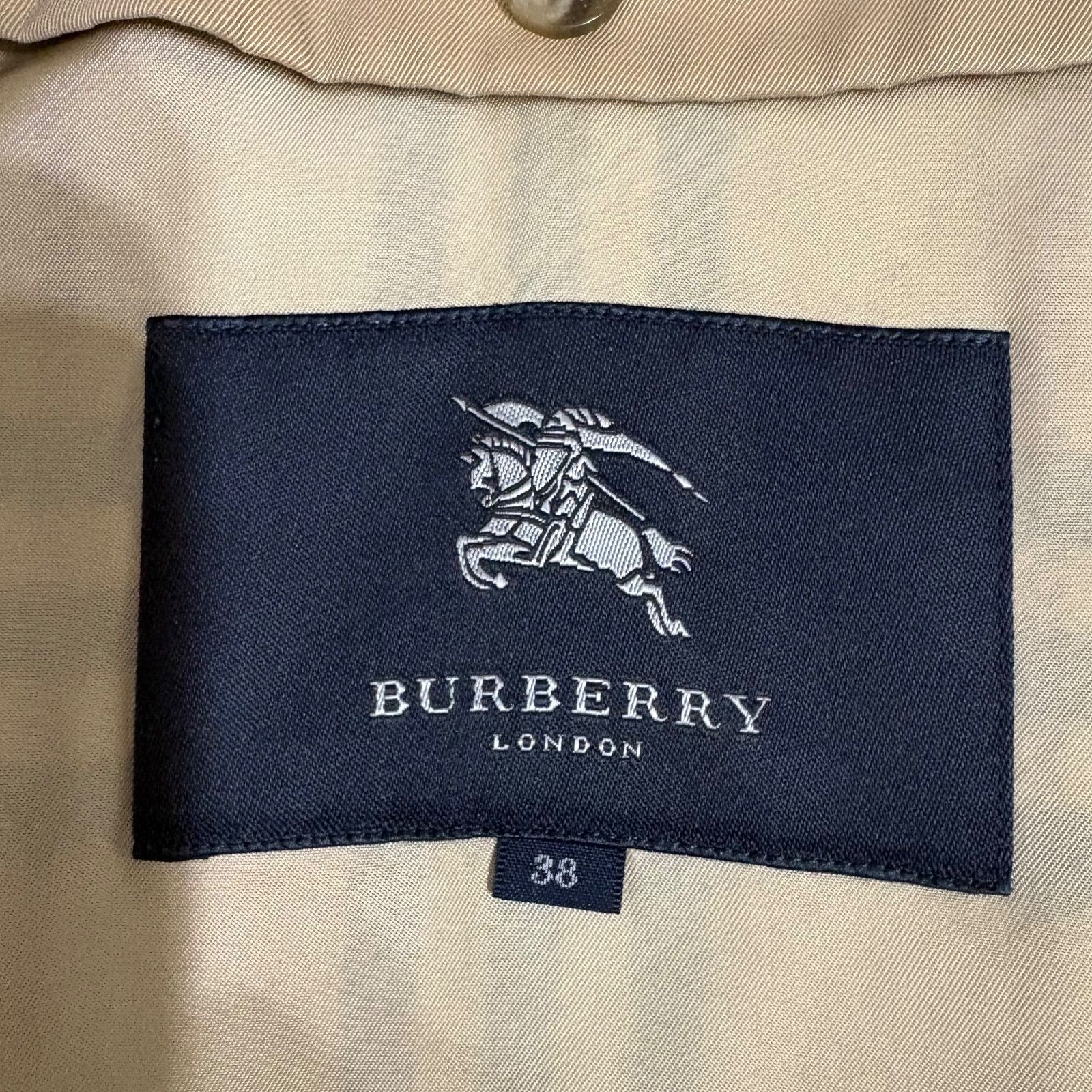 Burberry   London Trench Coat with Liner Cotton Gabardine Long Honey Beige Nova thumbnail 8