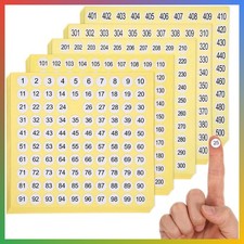 7500 Pcs Number Stickers 1-500 Round Labels 0.4 Inch Self-Adhesive Inventory Org