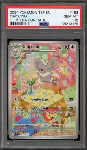 Pokemon Cinccino Temporal Forces Illustration Rare #183 PSA 10 Gem Mint
