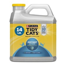 Instant Action Clumping Cat Litter Floral Scent 14 lb Jug Odor Control Fast