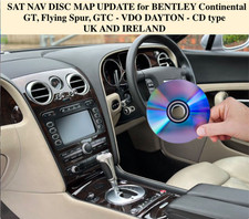 Sat Nav Map Update CD for Bentley Continental GT Flying Spur GTC UK Ireland 2015