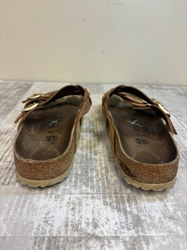 Birkenstock Franca Damen Gr. 9 US 40 EU hellbraune Leder Sandalen - top - Bild 3 von 9