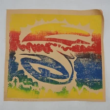 Original Screenprint Ink Print Art "Aurora"