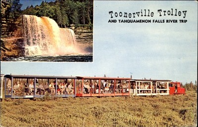 Toonerville Trolley Tahquamenon Falls River Trip Soo Junction MI 1960s