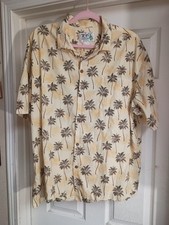 KY'S Menss Authentic Hawaiian Made Coconut Tree Shirt XL