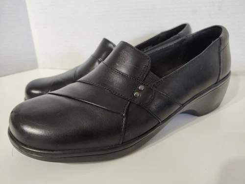 Scarpe comode mocassino Clarks Collection nero slip on in pelle 9 M
