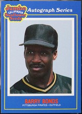 1990 Jumbo California Sunflower Seeds #9 Barry Bonds Baseball NM