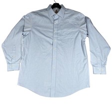 Brooks Brothers 346 Dress Shirt Mens 16.5 34/35 Light Blue Non-Iron Regular Fit