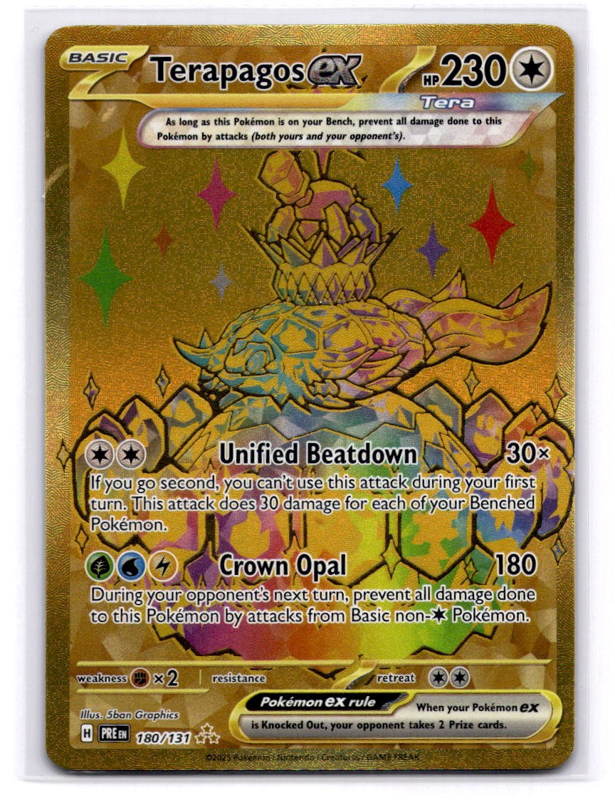 Terapagos ex SV: Prismatic Evolutions 180/131 Hyper Rare LP-NM