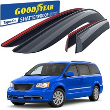 Sun Rain Visors Wind Rain Guards for 2008-2016 Chrysler Town and Country