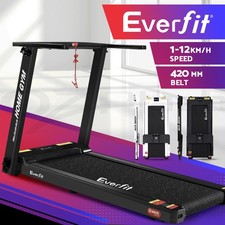 Everfit Treadmill Electric Home Gym Fitness Excercise Fully Foldable 420mm Black