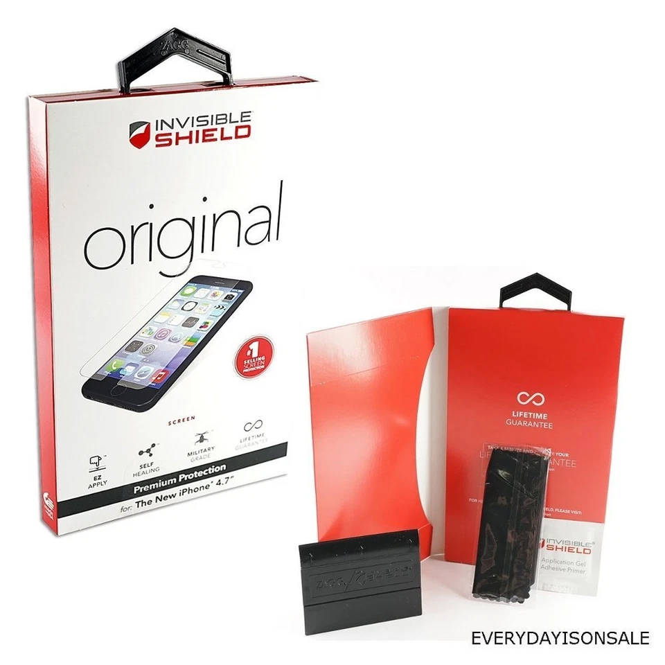 FILM ZAGG INVISIBLE SHIELD ORIGINAL POUR APPLE IPHONE 6 6S 7 8 SE 2020 2022 - Photo 1/1