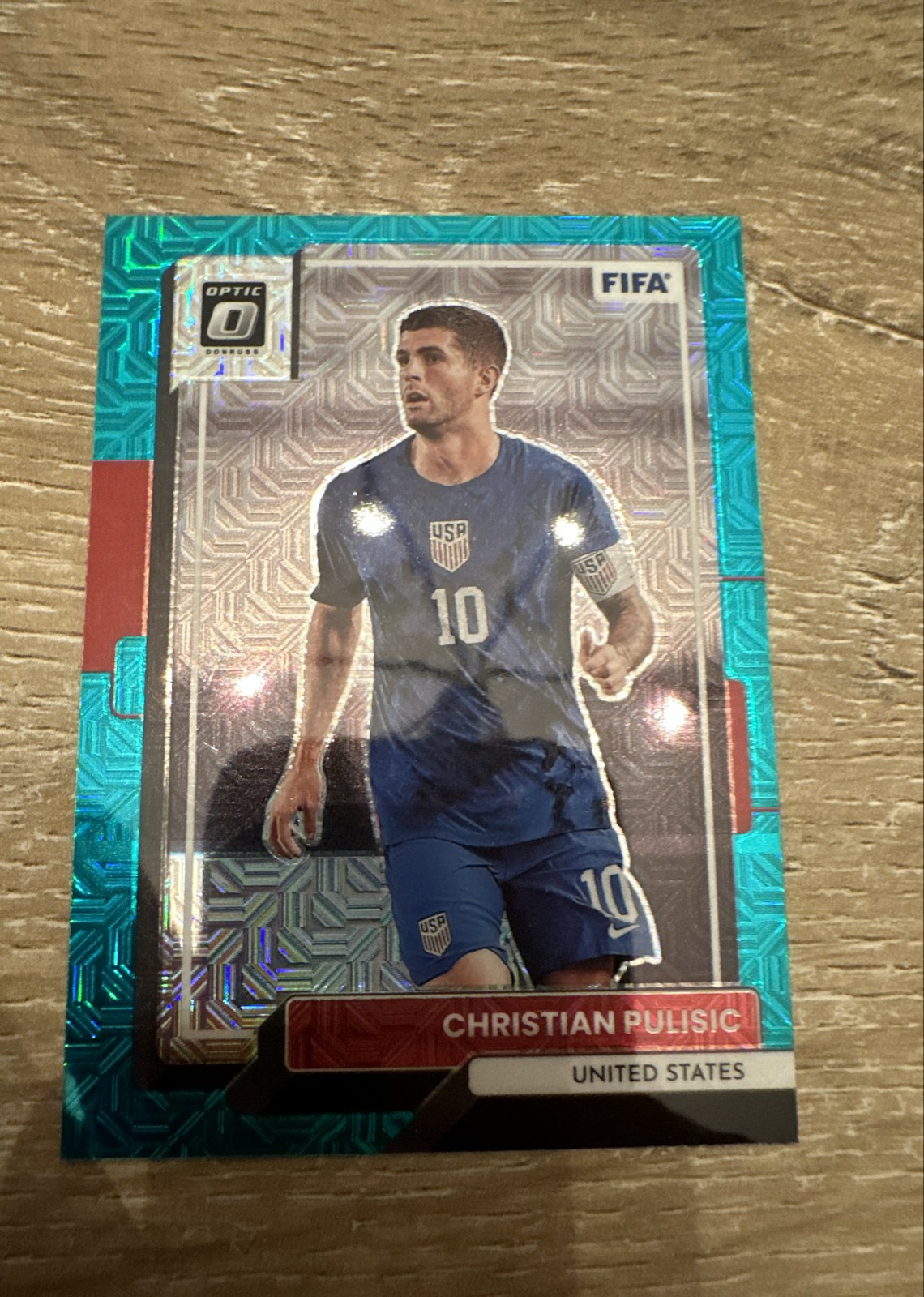 2022-23 Panini Donruss - Christian Pulisic #169 Optic Teal Mojo Prizm /49