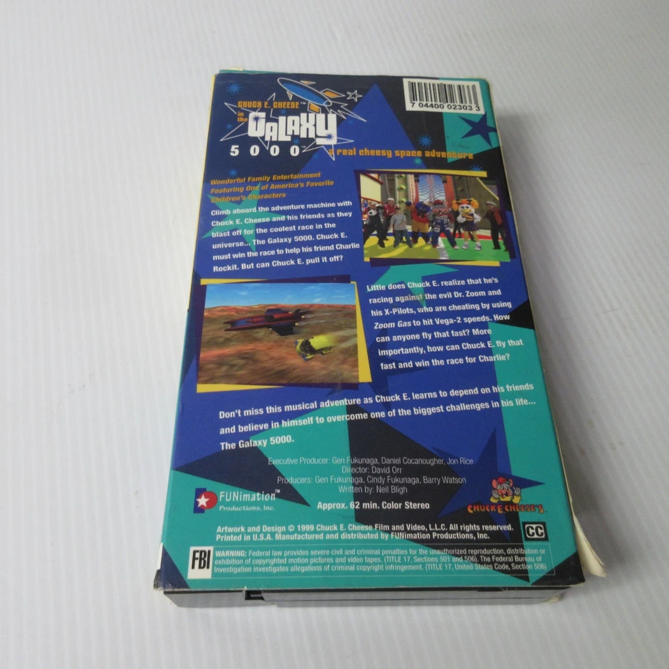 CHUCK E CHEESE In The Galaxy 5000 VHS 1999 Real Cheesy Space Adventure Funimatio - Image 4 of 4