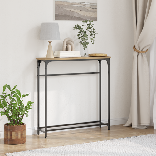 Tavolo Consolle Brooklyn Vida Designs, Grigio, Ripiano In Legno Ingegnerizzato E Gambe In Ferro, Senza Cassetti - 5