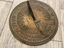 Sundial Grow Old Along With Me The Best Is Yet To Be Vintage ReAd Brass Bronze