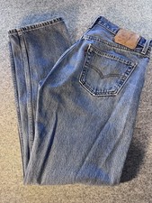 Levi  s 501 Button Fly Jeans Light Wash Straight 100 Cotton Mens 34x32