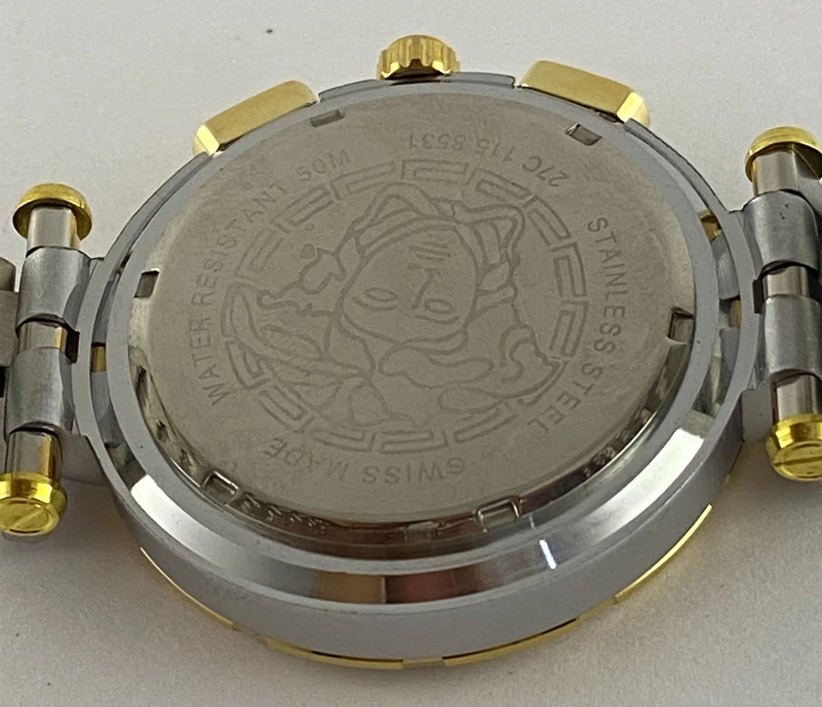 Cronografo Casual Versace Quadrante Nero Data Indicatore Quarzo per Orologio da Polso Uomo