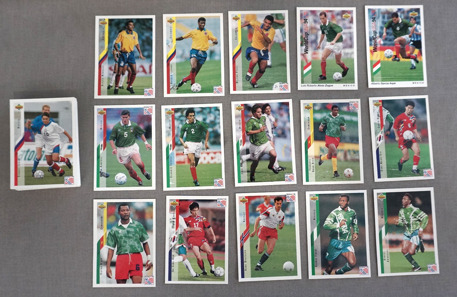 57 1994 Upper Deck World Cup USA Soccer Cards Mixed Teams Cafu Bebeto Hagi