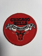 Chicago Bulls 25th Anniversary Patch Red