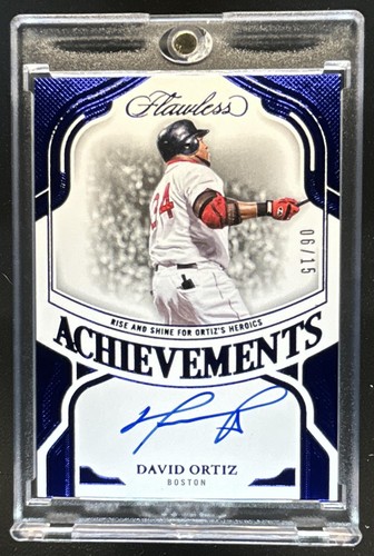 2025 Panini Flawless David Ortiz Achievements Signatures Sapphire Auto #/15