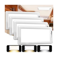 4 Pk RV LED Ceiling Lights - 3 Color Dimmable Fit For Camper Trailer Boat - 12V