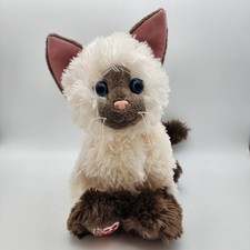 Build a Bear Promise Pet Siamese Cat Plush Animal 12" Brown Cream Hard Blue Eyes