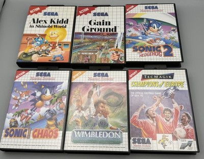 Sega Master System Spielesammlung 6 Spiele Alex Kidd Shinobi World Sonic 2 Set